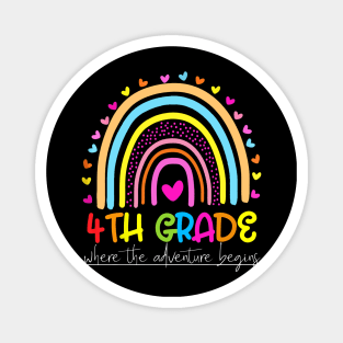 Rainbow 4th Grade Where The Adventure Begins Magnet